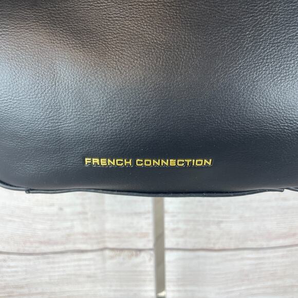 French Connection Moritz Hobo Bag Purse Black - Picture 2 of 10